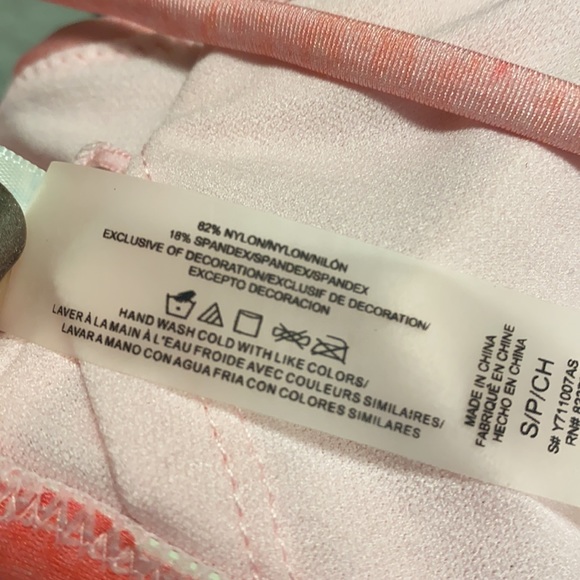 Altar’d State Bikini Top Pink Tie Dye Swimsuit High Neck S Small New - Picture 5 of 5